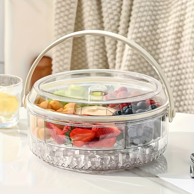 Food Platter Snacks - Plastic Refrigerator Spins Fruit Platter Multi-Purpose