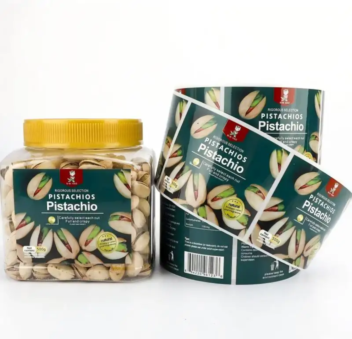 Food Snacks Label - Custom snack stickers, nuts, dried fruits,