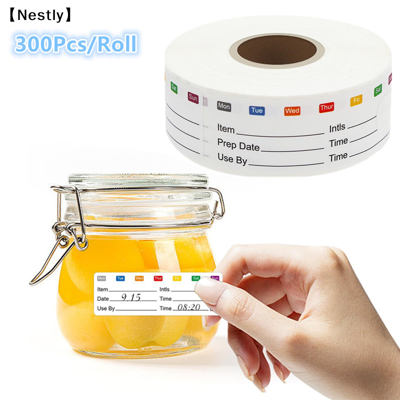 Food Snacks Label - 300Pcs/Roll Kitchen Date Food Sticker Label