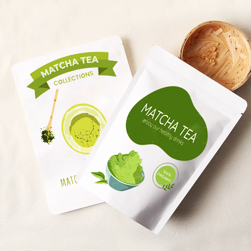 Food Snacks For School - Customized White Kraft Paper Ziplock Packaging