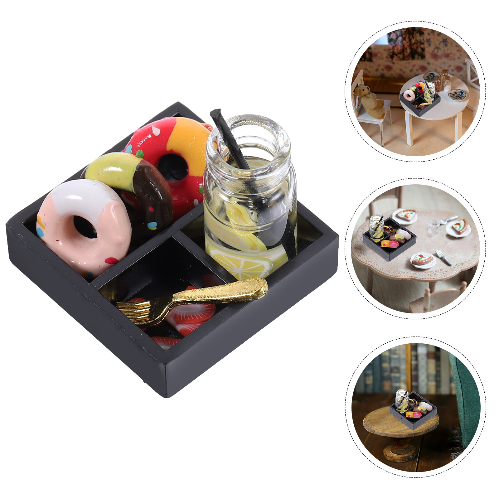 Food Platter Snacks - 1Set Miniature Afternoon Tea Sweet Donut