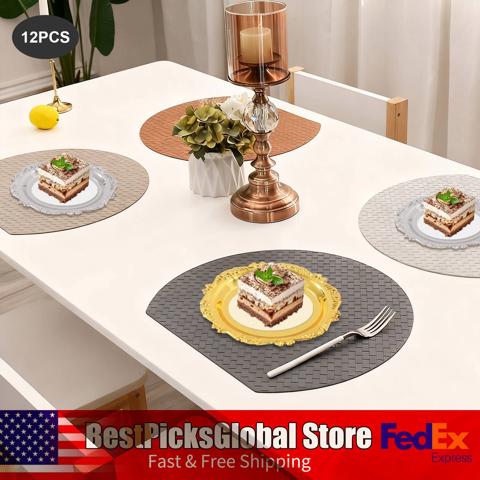 6 PCS Metal Snack Plates Gold/ - Food Snacks Options avis et prix
