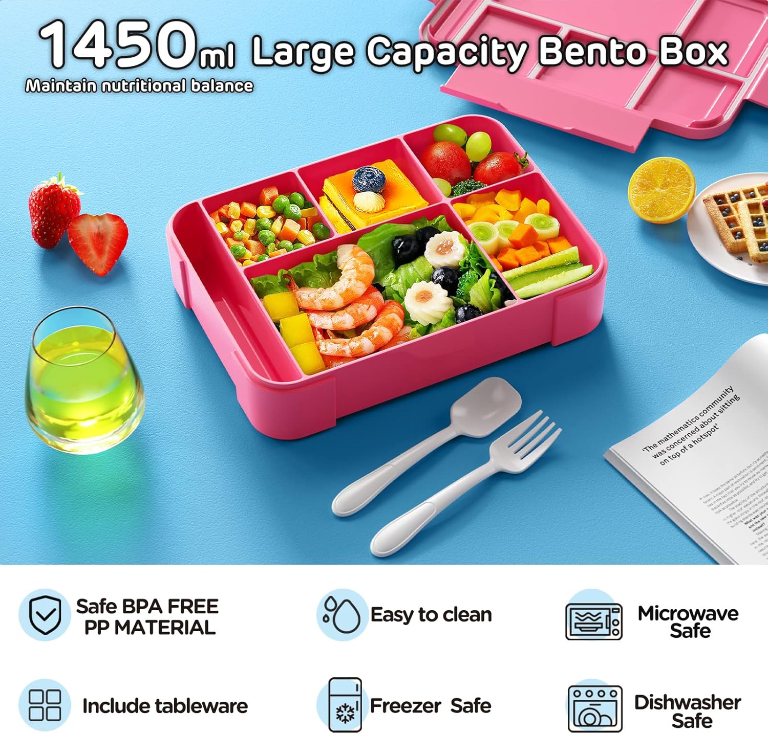Jelife Kids Bento Box Lunch Bo - Food Snacks For School avis et prix