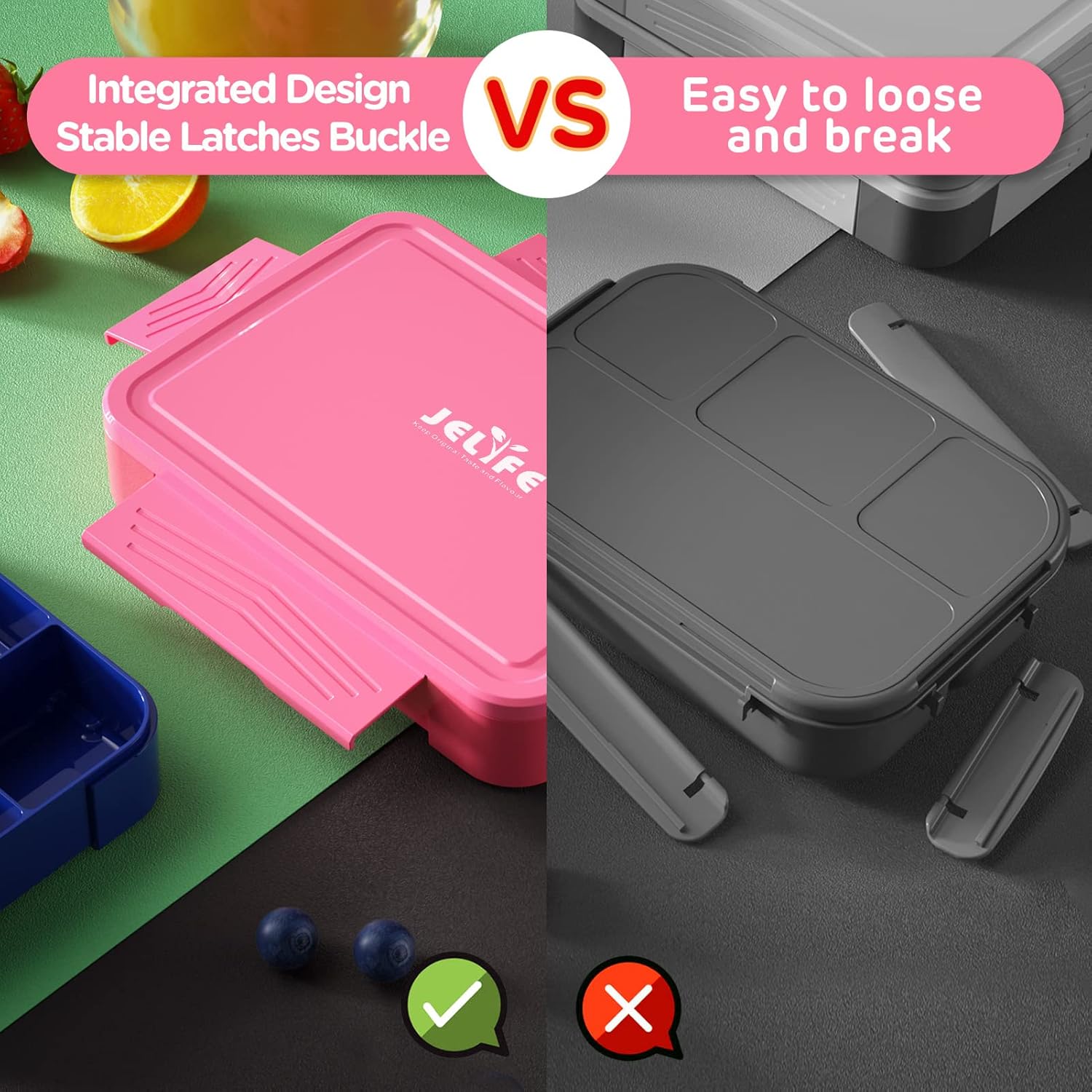 Jelife Kids Bento Box Lunch Bo - Food Snacks For School avis et prix