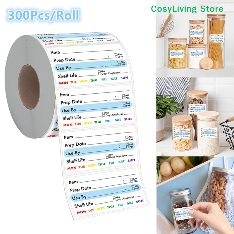 [CL]300Pcs/Roll Kitchen Date F - Food Snacks Label avis et prix