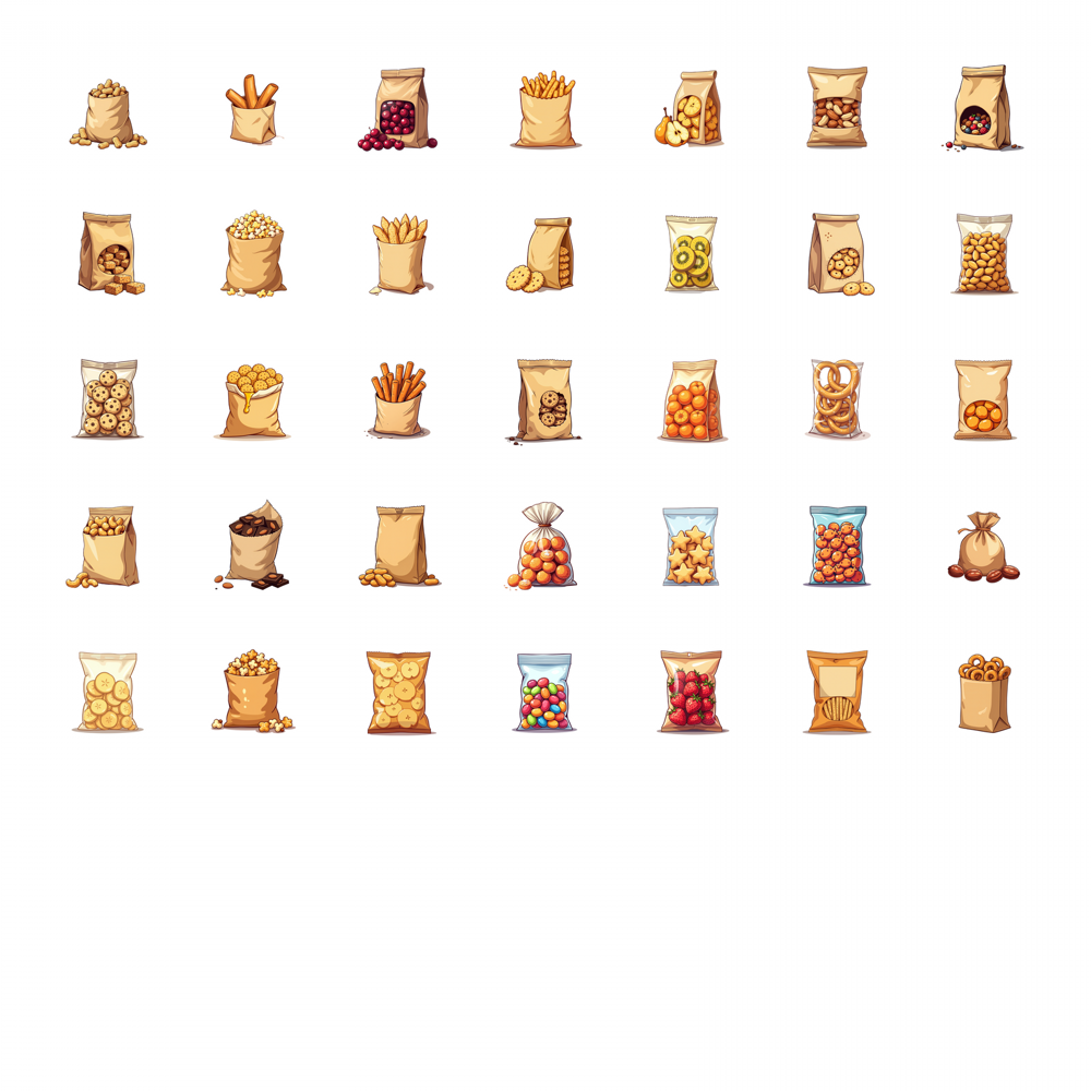 35pcs-100pcs Decals  crunchy S - Food Snacks Label avis et prix