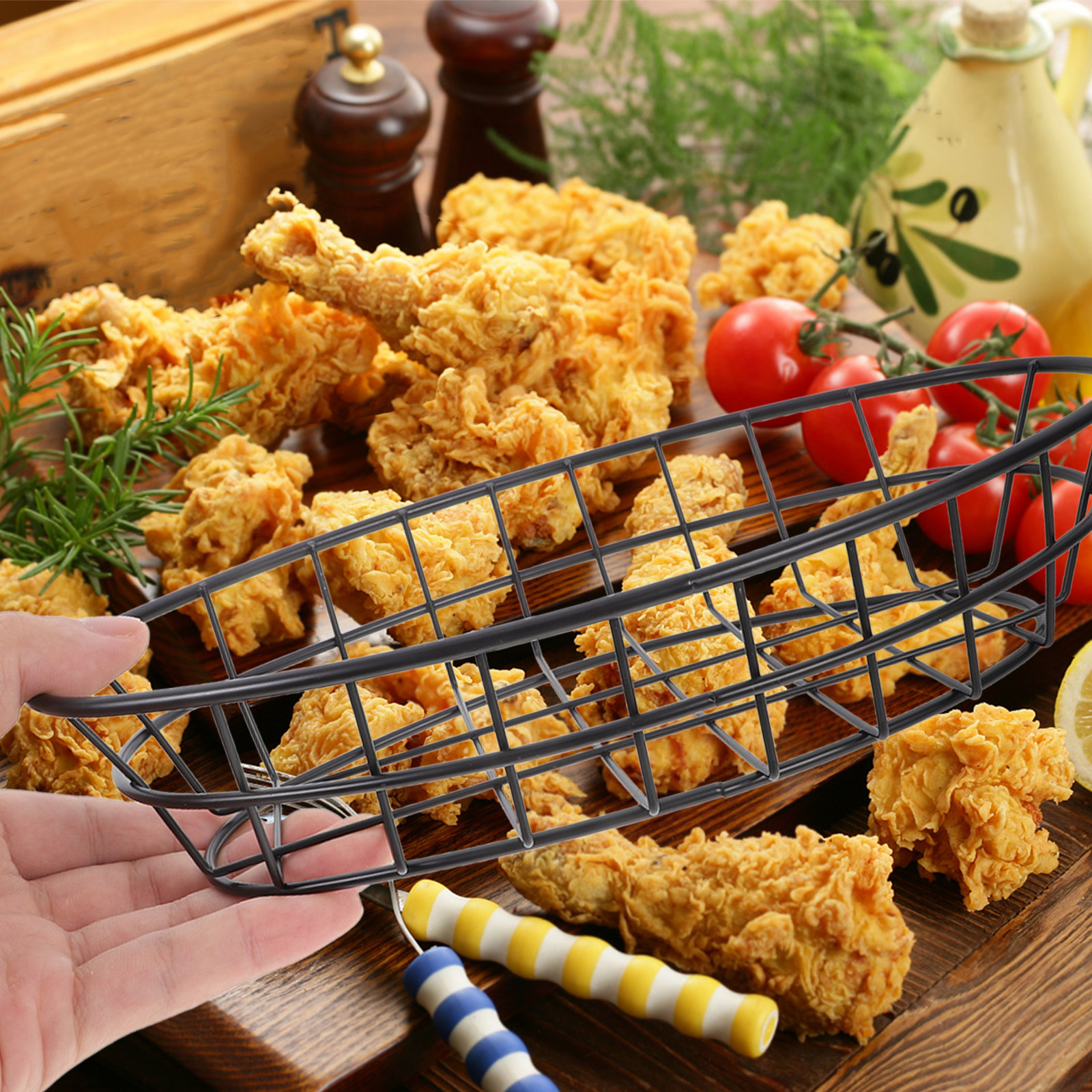 Small Snack Basket Iron Mesh O - Food Snacks With Iron avis et prix