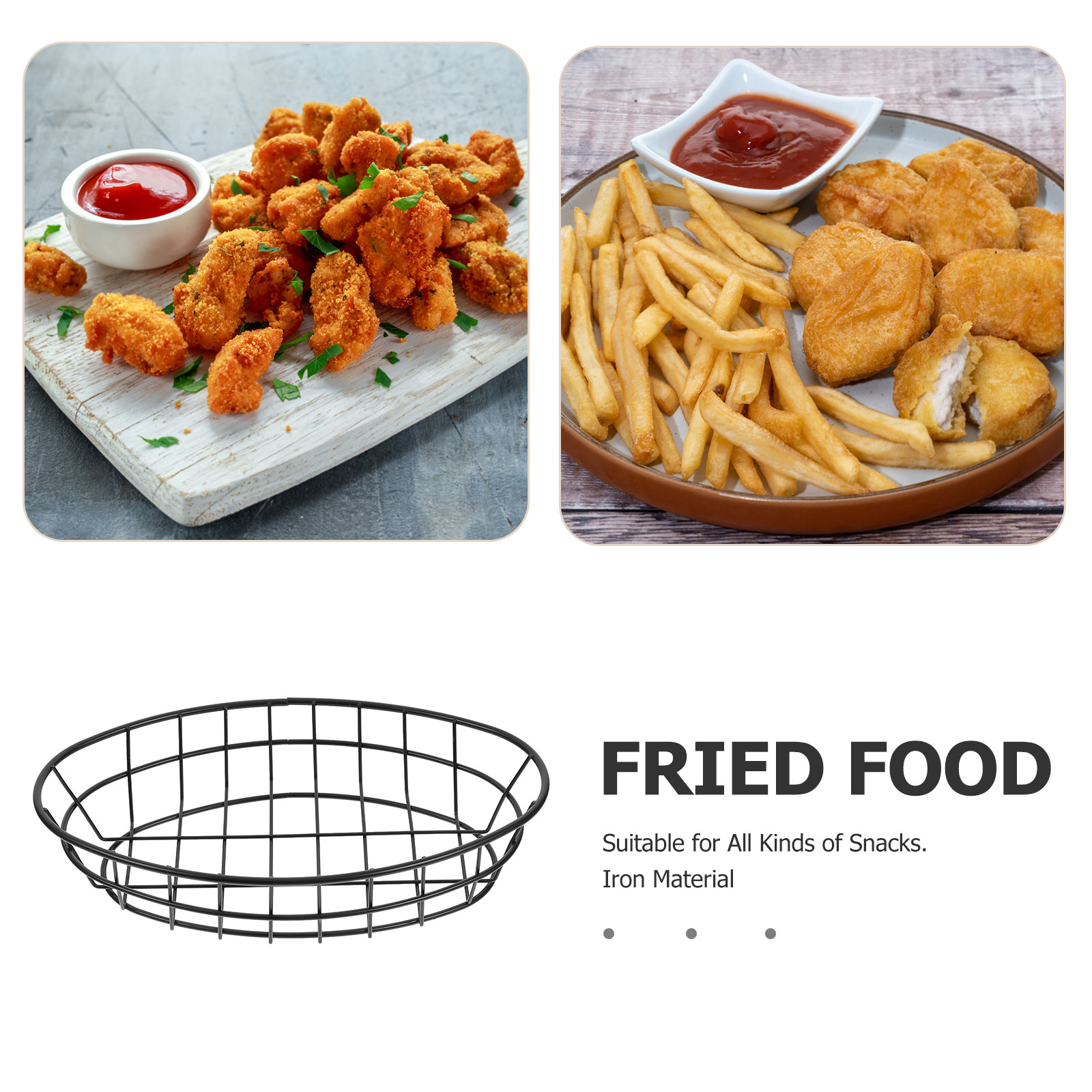 Small Snack Basket Iron Mesh O - Food Snacks With Iron avis et prix