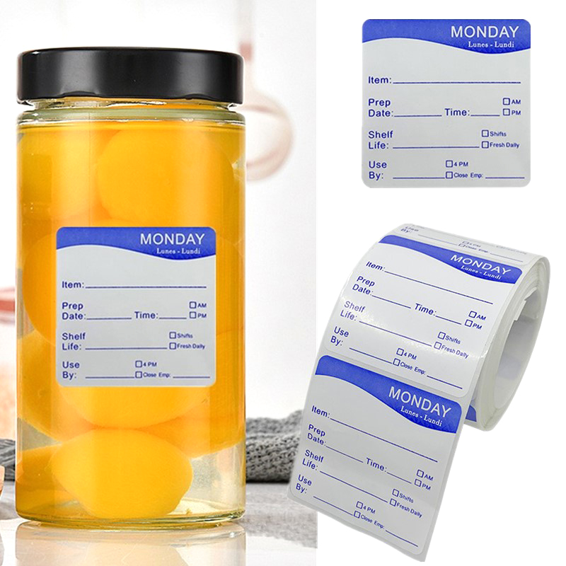 250Pcs/Roll Kitchen Date Food  - Food Snacks Label avis et prix