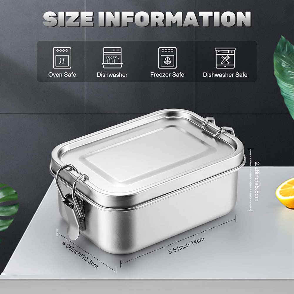 4Pcs Stainless Steel Bento Box - Food Snacks For School avis et prix