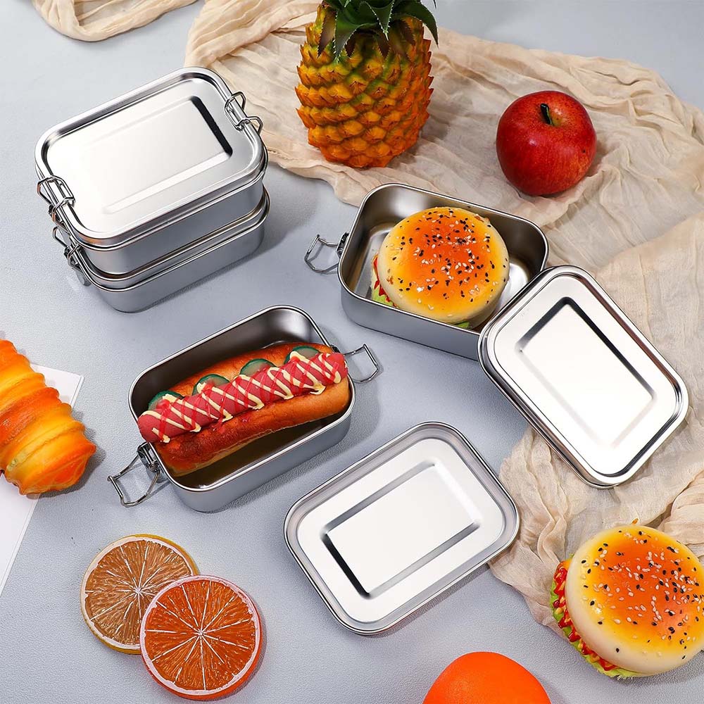4Pcs Stainless Steel Bento Box - Food Snacks For School avis et prix