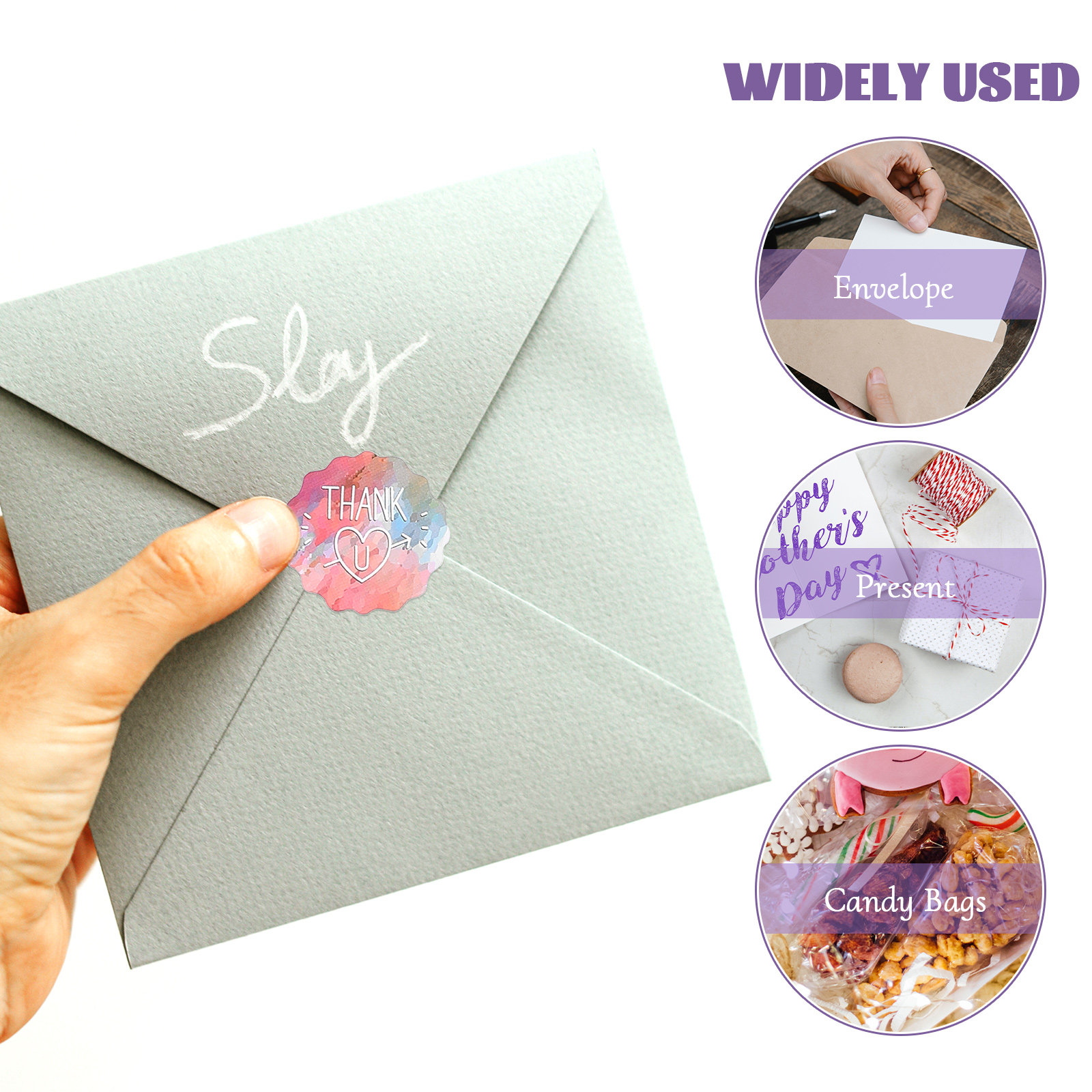 1 Roll Self-Adhesive Thank You - Food Snacks Label avis et prix