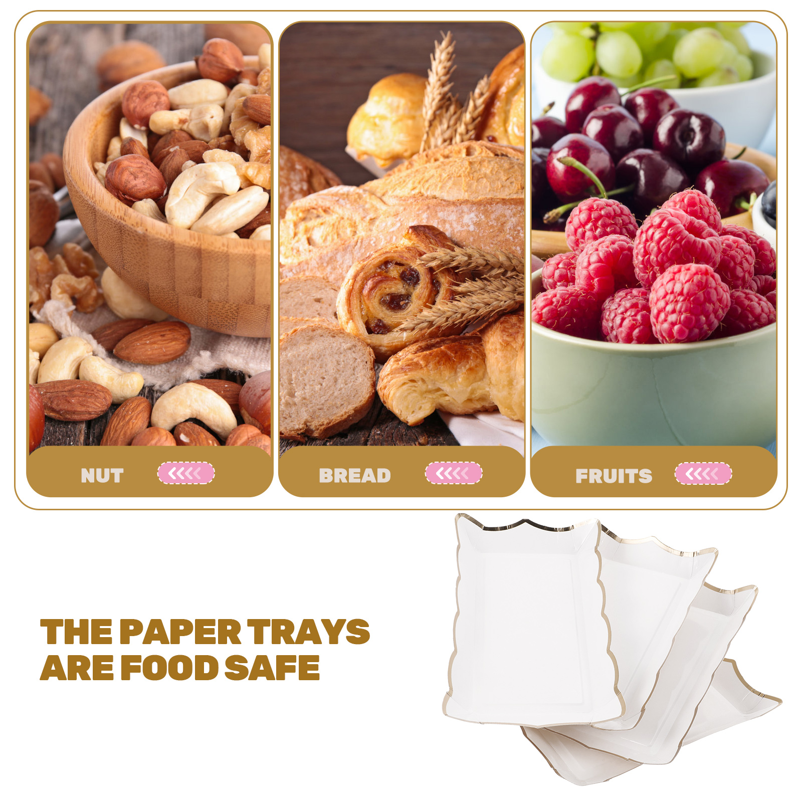 4pcs Disposable Serve Tray Foo - Food Platter Snacks avis et prix