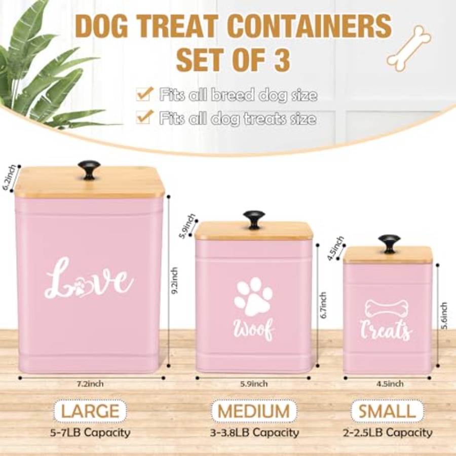 Metal Dog Treat Containers Set - Food Snacks Label avis et prix