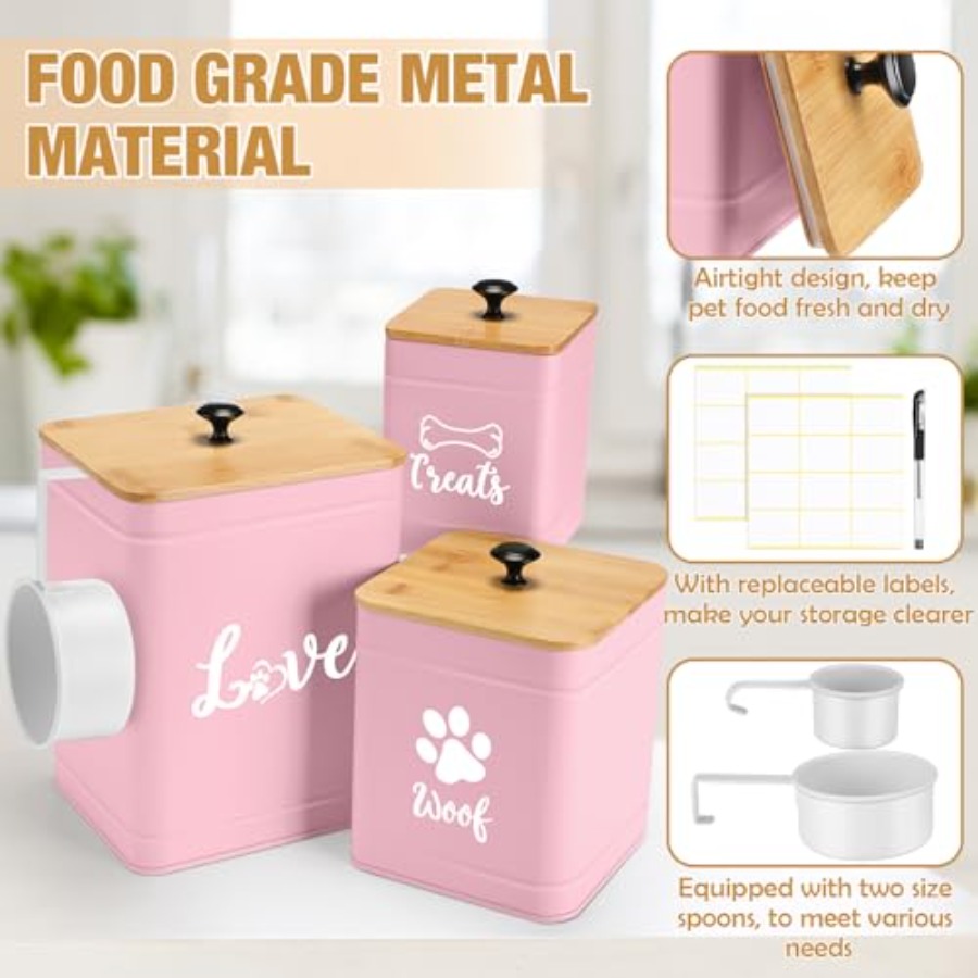 Metal Dog Treat Containers Set - Food Snacks Label avis et prix