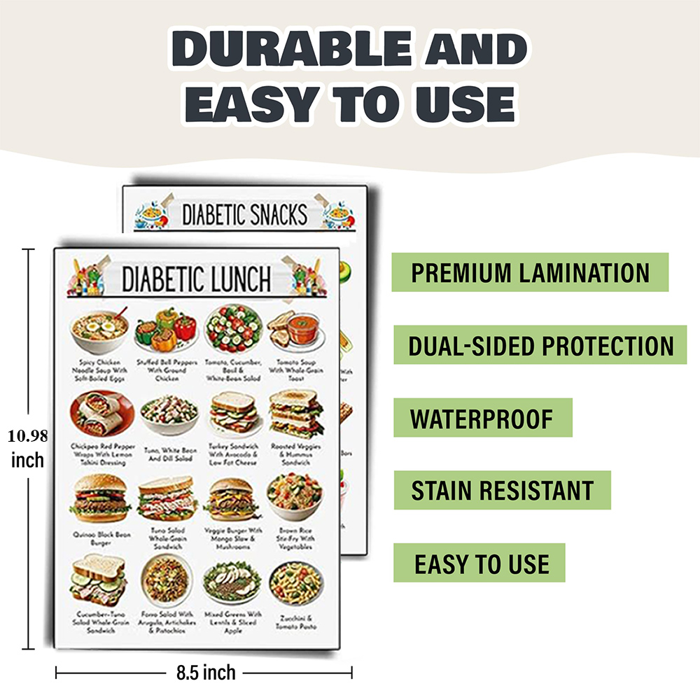 12pcs Diabetic Meal Planner Un - Food Snacks Options avis et prix