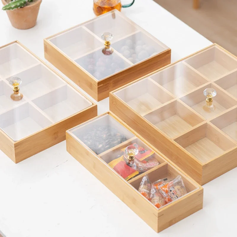 Bamboo Divided Nut Storage Tra - Food Platter Snacks avis et prix