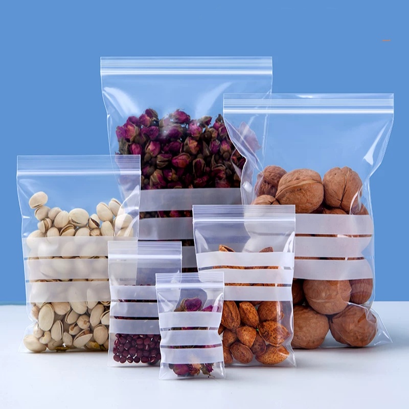 200PCS Clear PE Writing Ziploc - Food Snacks Label avis et prix