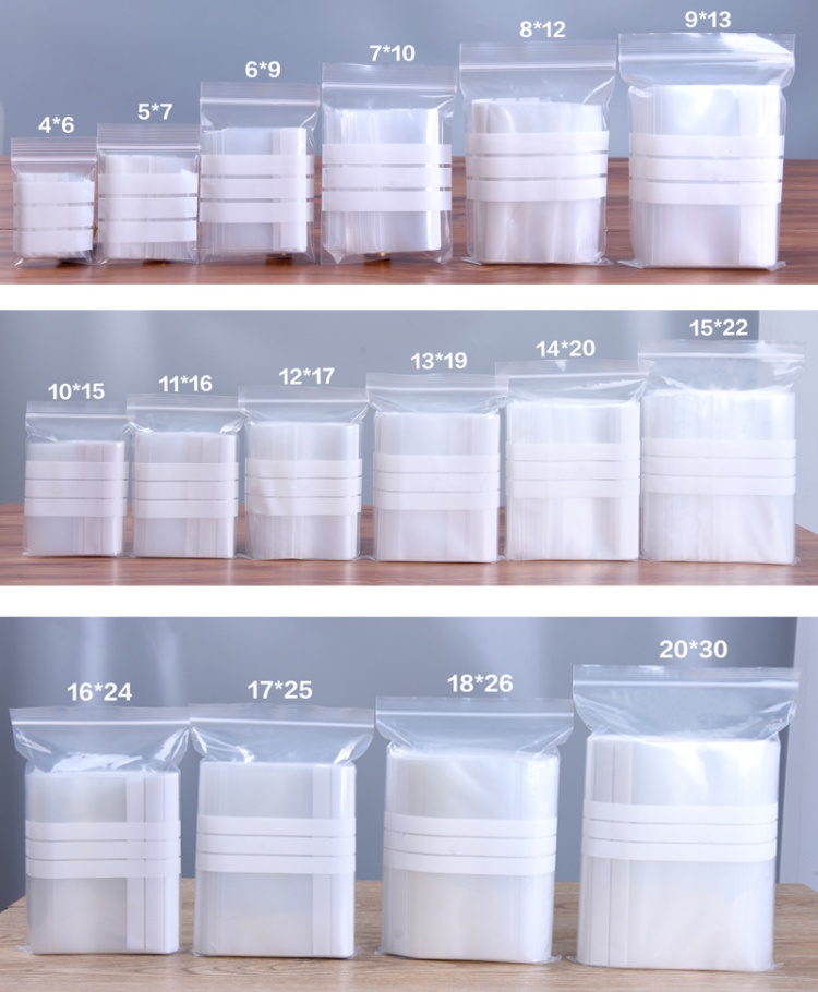 200PCS Clear PE Writing Ziploc - Food Snacks Label avis et prix