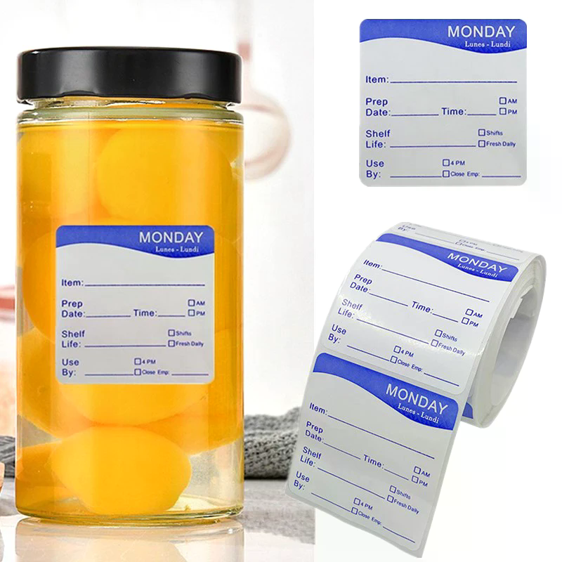 250Pcs/Roll Kitchen Date Food  - Food Snacks Label avis et prix