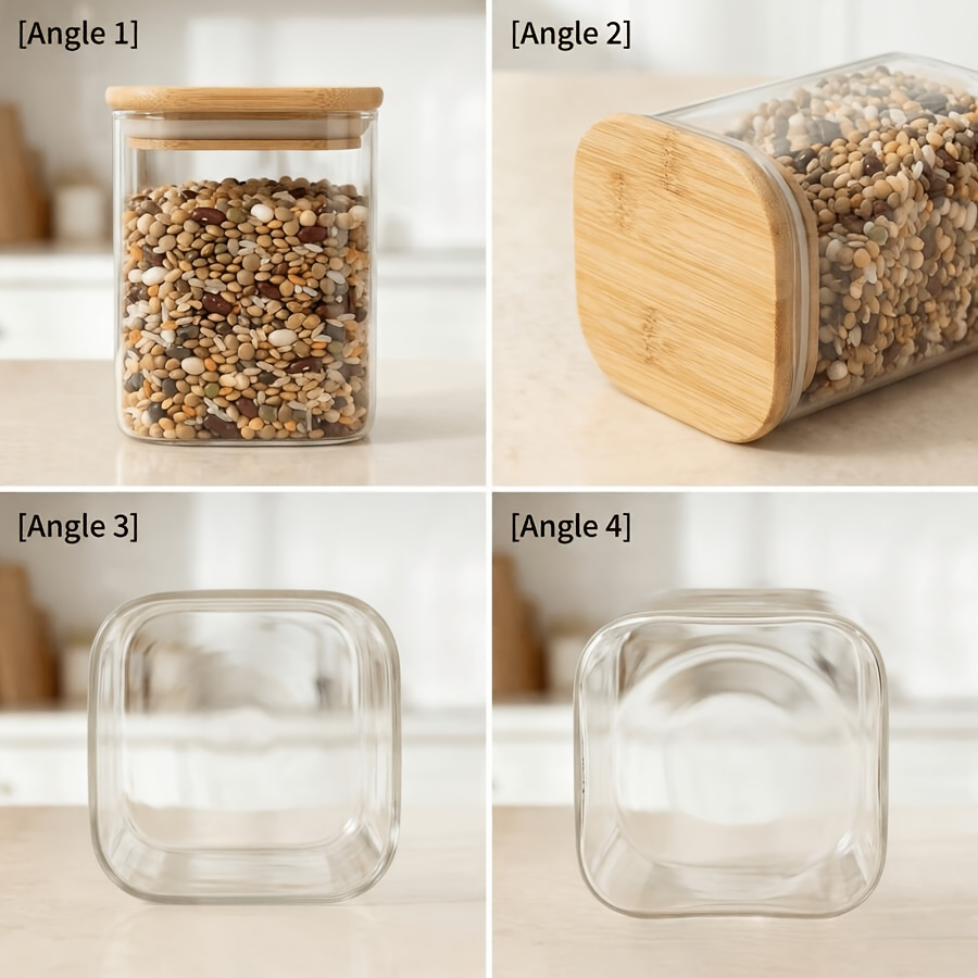 2/4/6/12Pcs-400Ml Square Glass - Food Snacks Candy avis et prix