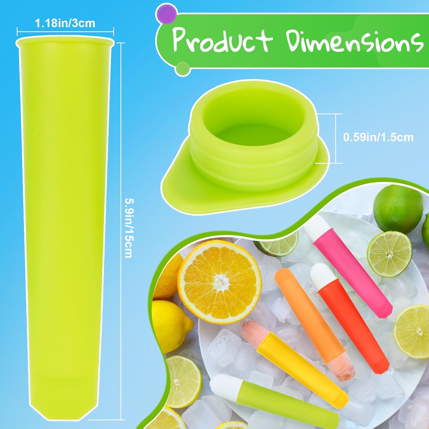 8 PCS Silicone Popsicle Molds  - Homemade Food Snacks avis et prix