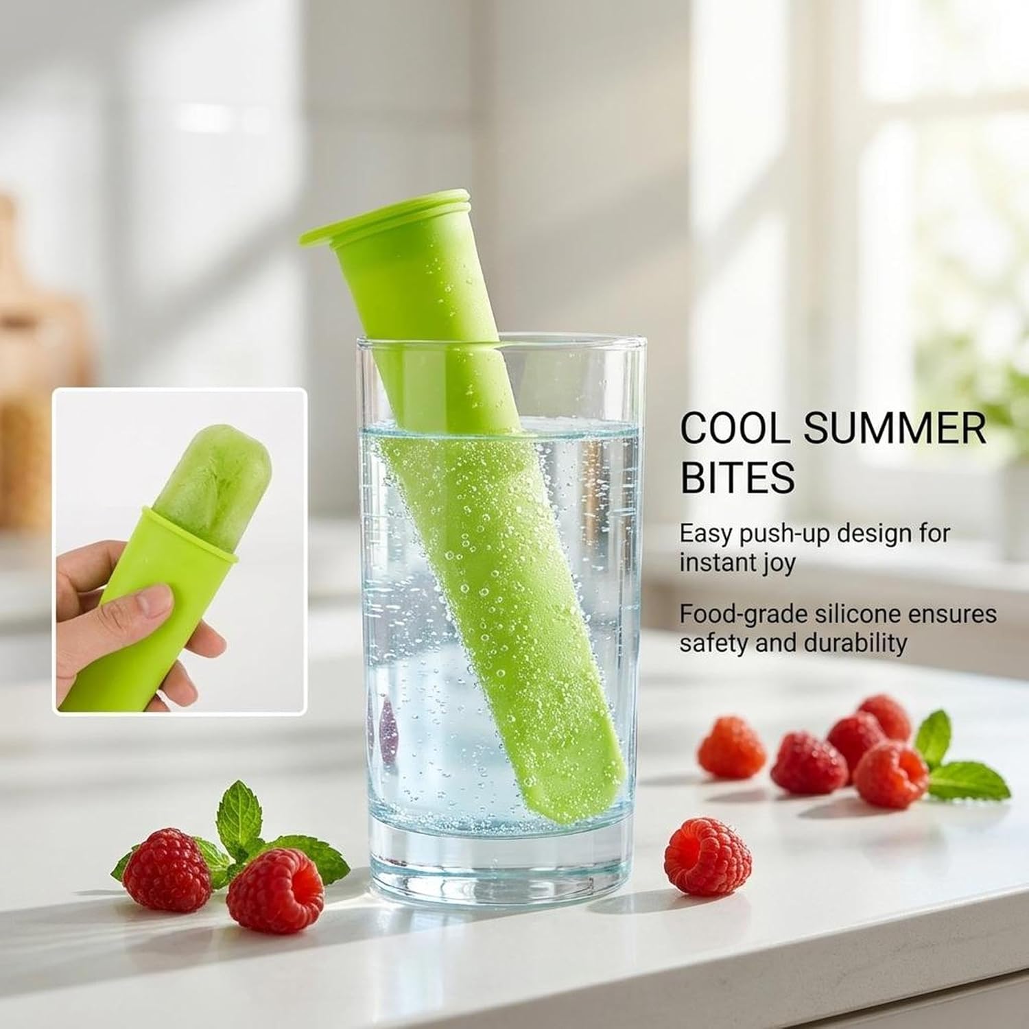 8 PCS Silicone Popsicle Molds  - Homemade Food Snacks avis et prix