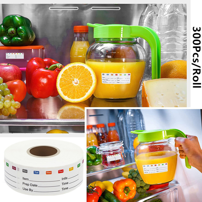 300Pcs/Roll Kitchen Date Food  - Food Snacks Label avis et prix