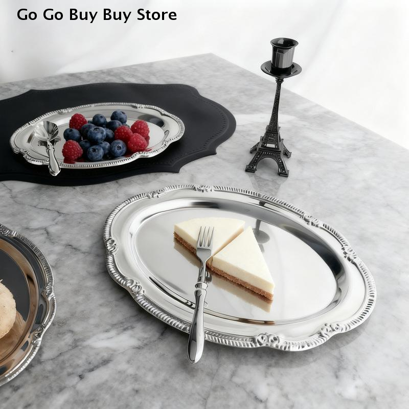 European Vintage Embossed Silv - Food Platter Snacks avis et prix