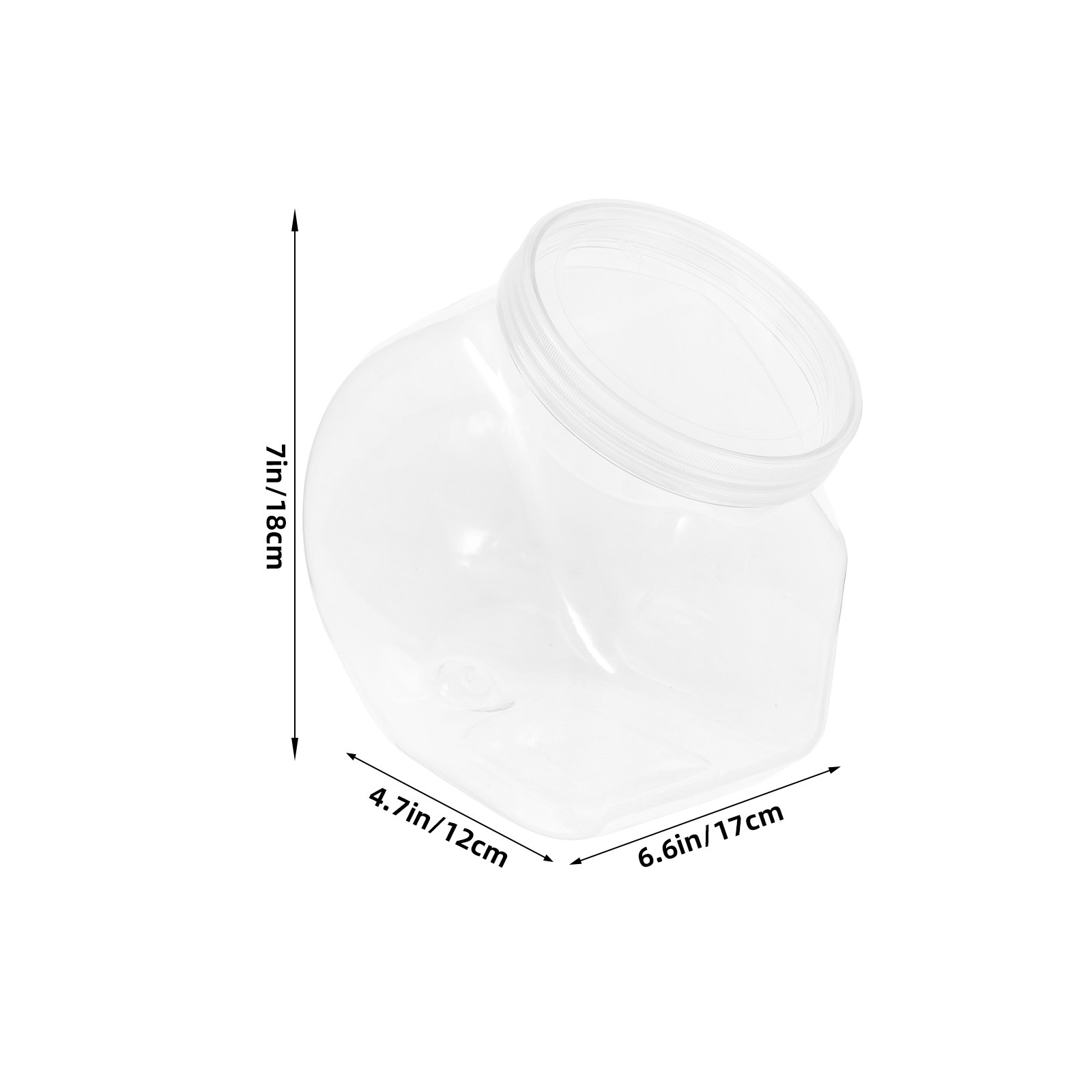 Plastic Candy Jar Clear Slante - Food Snacks Candy avis et prix