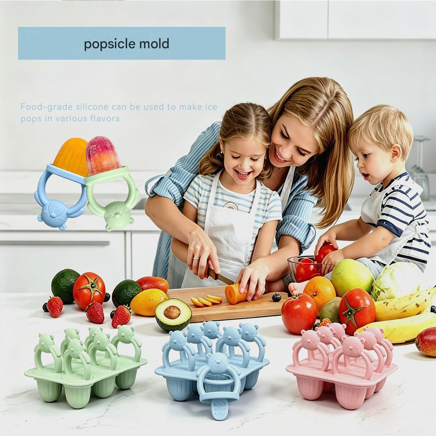 6-compartment silicone bear po - Homemade Food Snacks avis et prix