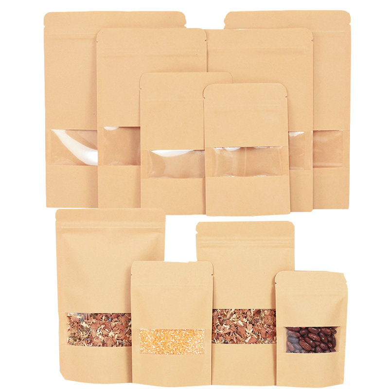 20/50pcs Kraft Paper Zip Lock  - Food Snacks For School avis et prix