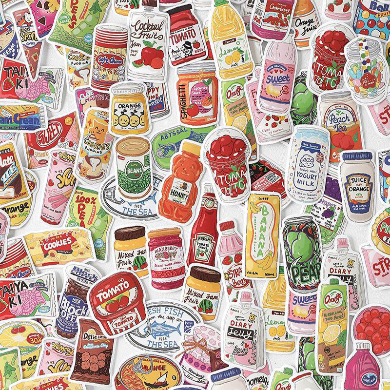 Cute Food Stickers Fast Food S - Food Snacks Label avis et prix