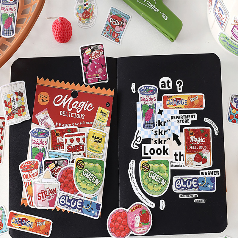 Cute Food Stickers Fast Food S - Food Snacks Label avis et prix