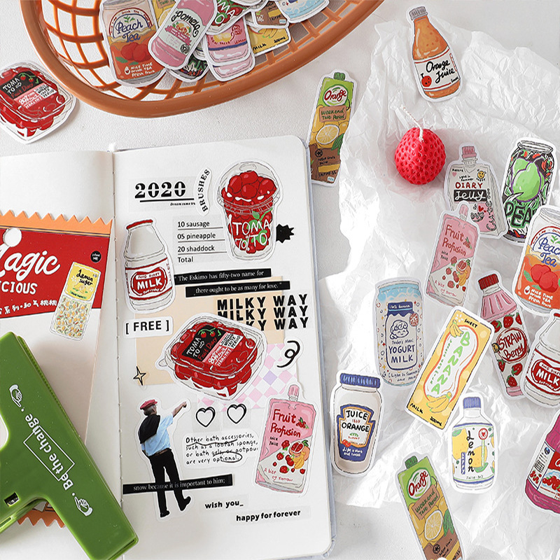 Cute Food Stickers Fast Food S - Food Snacks Label avis et prix