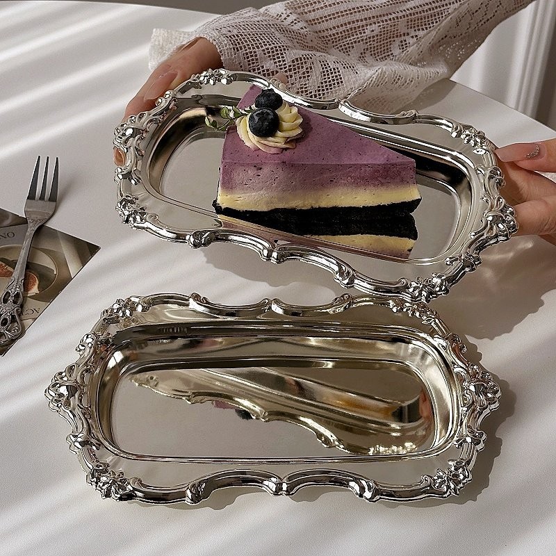 Vintage Embossed Silver Tray,  - Food Platter Snacks avis et prix