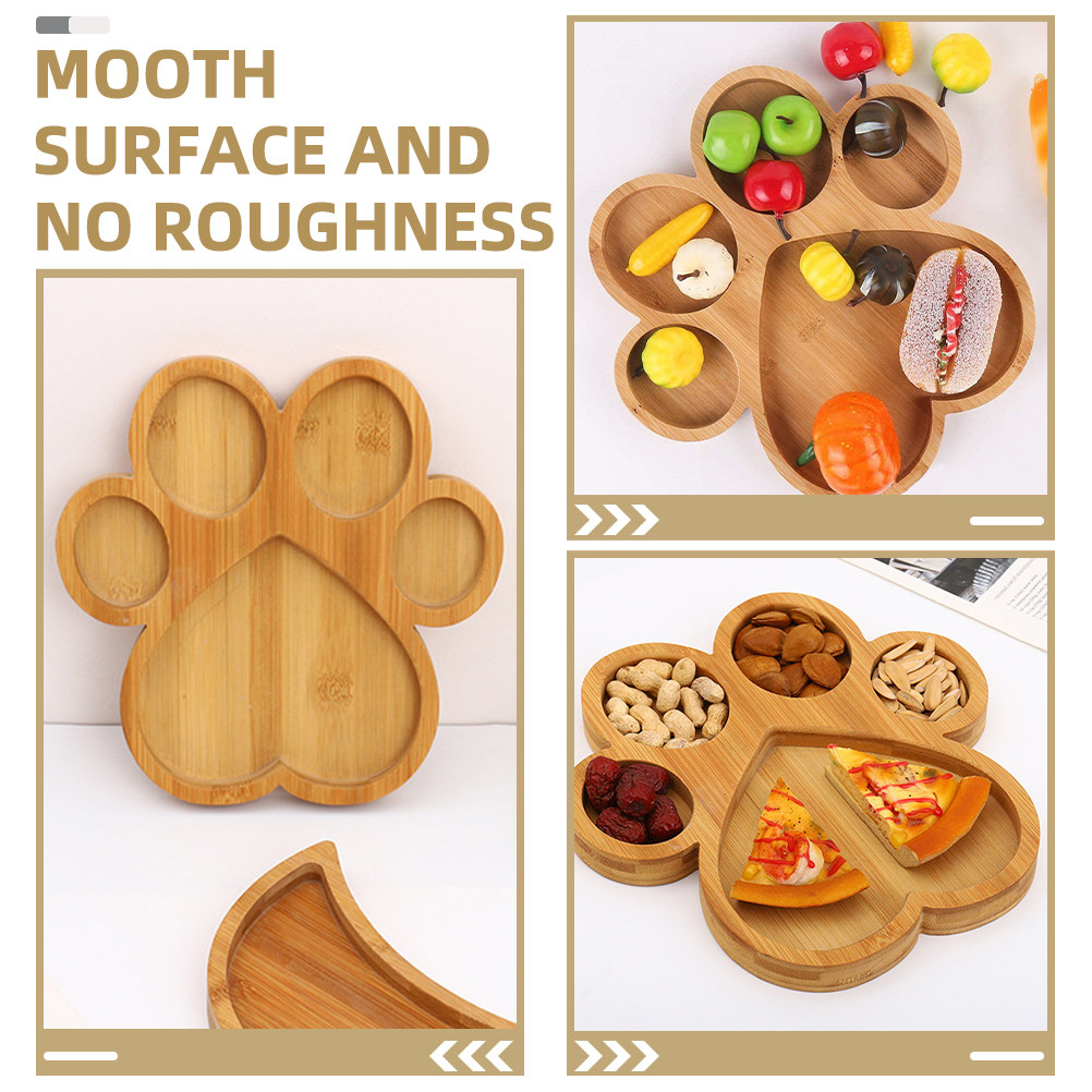 Cartoon Paw Shape Bamboo Servi - Food Platter Snacks avis et prix
