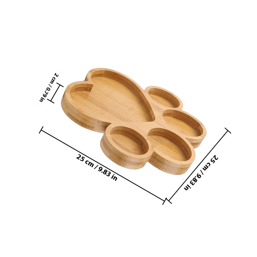Cartoon Paw Shape Bamboo Servi - Food Platter Snacks avis et prix